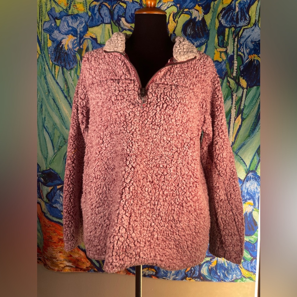 DYLAN PINK FUZZY OVERSIZED PULLOVER